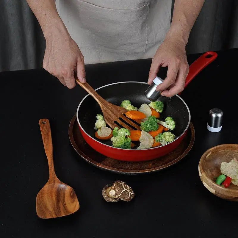 7-Piece Wooden Kitchenware Set