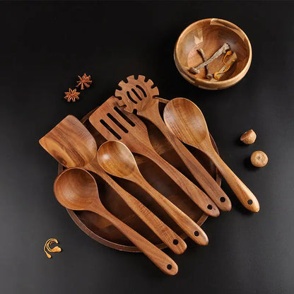 7-Piece Wooden Kitchenware Set