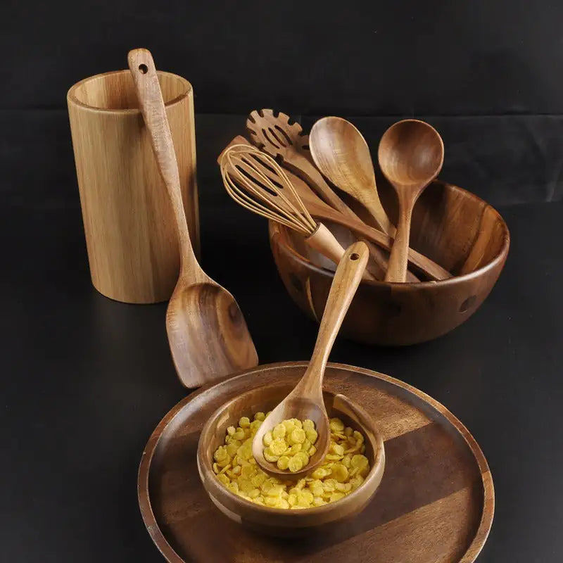 7-Piece Wooden Kitchenware Set