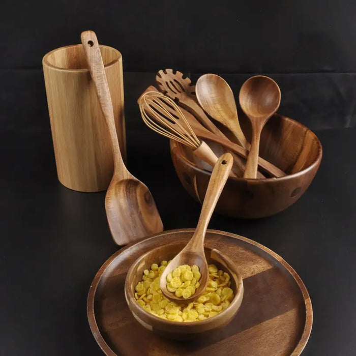 7-Piece Wooden Kitchenware Set